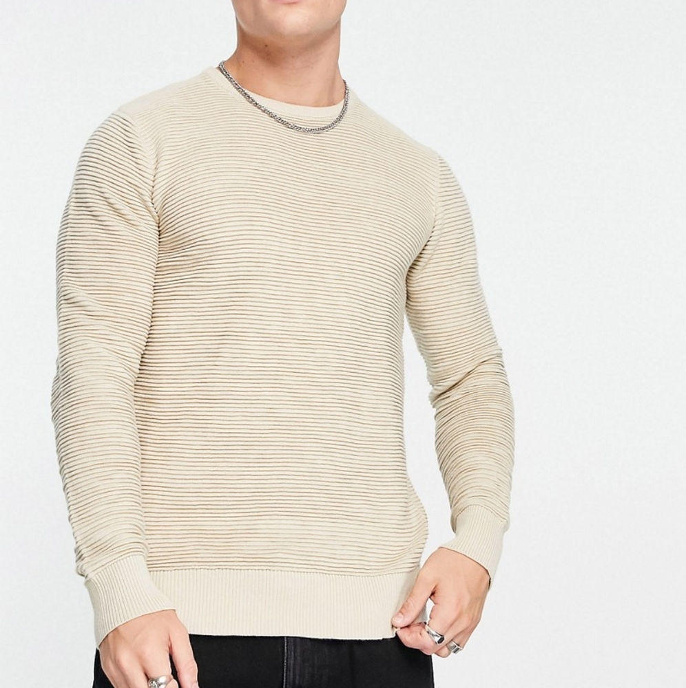 NWT Men's French Connection Stone Ottoman Sweater 58TPT Large